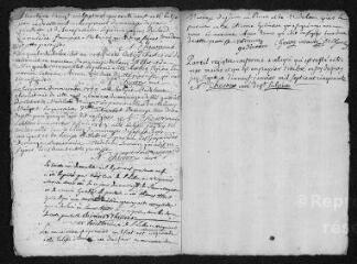 5 vues Registre paroissial. Baptêmes, mariages (février 1748-janvier 1750