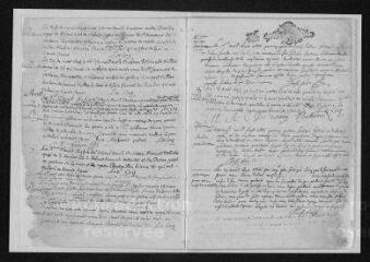 19 vues Registre paroissial. Baptêmes, mariages, sépultures (1694-février 1695)