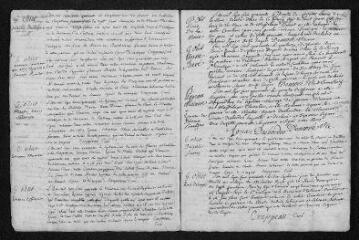 19 vues  - Registre paroissial. Baptêmes, mariages, sépultures (décembre 1739-1740) (ouvre la visionneuse)