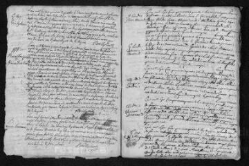 23 vues Registre paroissial. Baptêmes, mariages, sépultures (1744-janvier 1745)