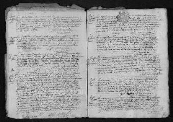 53 vues  - Registre paroissial. Baptêmes, mariages, sépultures (1683-juillet 1685) (ouvre la visionneuse)