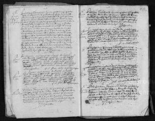 14 vues  - Registre paroissial. Baptêmes, mariages, sépultures (février-avril 1694) (ouvre la visionneuse)