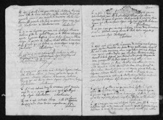 9 vues  - Registre paroissial. Baptêmes, mariages, sépultures (1696-janvier 1697) (ouvre la visionneuse)