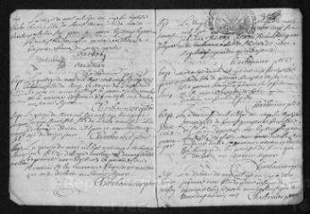 13 vues Registre paroissial. Baptêmes, mariages, sépultures (1705-janvier 1706)