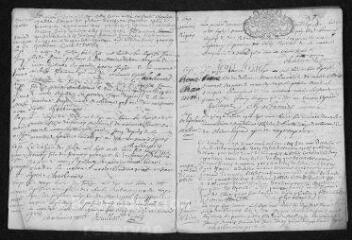10 vues Registre paroissial. Baptêmes, mariages, sépultures (1708-février 1709)