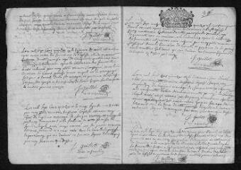 13 vues  - Registre paroissial. Baptêmes, mariages, sépultures (1715-janvier 1716) (ouvre la visionneuse)