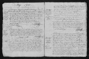12 vues Registre paroissial. Baptêmes, mariages, sépultures (1740-février 1741)