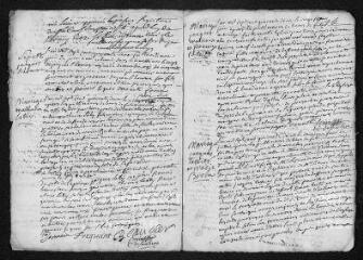 11 vues  - Registre paroissial. Baptêmes, mariages, sépultures (1742-janvier 1743) (ouvre la visionneuse)