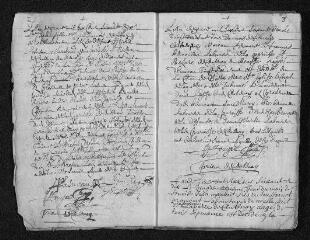 32 vues Registre paroissial. Baptêmes, mariages, sépultures (1670-janvier 1671)