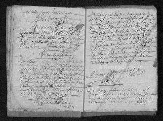 33 vues Registre paroissial. Baptêmes, mariages, sépultures (1671-février 1672)