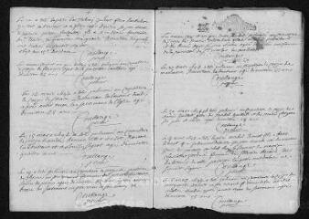 13 vues Registre paroissial. Baptêmes, mariages, sépultures (1694-février 1695)