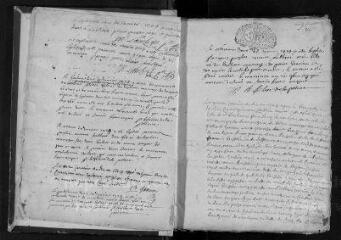 372 vues Registre paroissial. Baptêmes, mariages, sépultures (1724-février 1738)