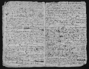 7 vues Registre paroissial. Baptêmes, mariages, sépultures (1737-janvier 1738)