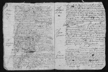 11 vues Registre paroissial. Baptêmes, mariages, sépultures (1738-janvier 1739)