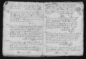 27 vues  - Registre paroissial. Baptêmes, mariages, sépultures (avril-décembre 1674) (ouvre la visionneuse)