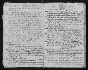 39 vues Registre paroissial. Baptêmes, mariages, sépultures (février 1676-décembre 1677)