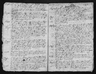 51 vues Registre paroissial. Baptêmes, mariages, sépultures (juin 1687-mars 1691)