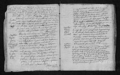 35 vues Registre paroissial. Baptêmes, mariages, sépultures (1759-juillet 1760)