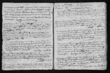 38 vues Registre paroissial. Baptêmes, mariages, sépultures (1739-avril 1740)