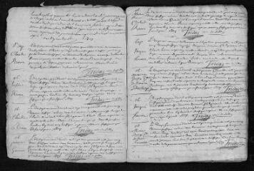 41 vues Registre paroissial. Baptêmes, mariages, sépultures (1740-février 1741)