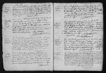 45 vues Registre paroissial. Baptêmes, mariages, sépultures (1745-février 1746)