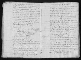 18 vues Registre paroissial. Baptêmes, mariages, sépultures (1671) - Baptêmes (janvier 1672)