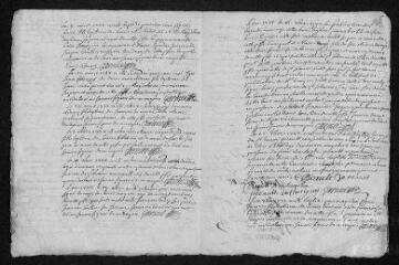 7 vues Registre paroissial. Baptêmes, mariages, sépultures (1737) - Sépultures (janvier 1738)