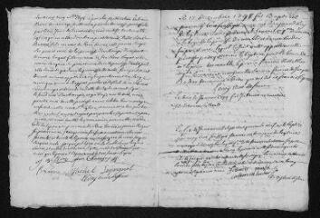 7 vues Registre paroissial. Baptêmes, mariages (1748-janvier 1749)