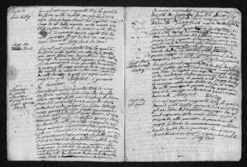 7 vues Registre paroissial. Baptêmes, mariages, jusqu'en juillet 1753.