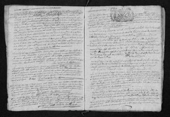 15 vues Registre paroissial. Baptêmes, mariages, sépultures (1705-janvier 1706)