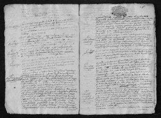 21 vues Registre paroissial. Baptêmes, mariages, sépultures (novembre 1733-octobre 1735)