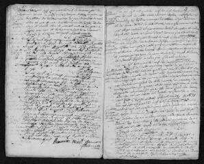 14 vues Registre paroissial. Baptêmes, mariages, sépultures (1749-janvier 1750)