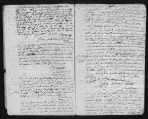 14 vues Registre paroissial. Baptêmes, mariages, sépultures (1754-janvier 1755)