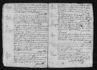 14 vues Registre paroissial. Baptêmes, mariages, sépultures (1738-janvier 1739)