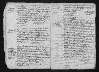 16 vues  - Registre paroissial. Baptêmes, mariages, sépultures (1737-mars 1738) (ouvre la visionneuse)