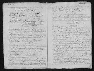 9 vues Registre paroissial. Baptêmes, mariages, sépultures (1737-février 1738)