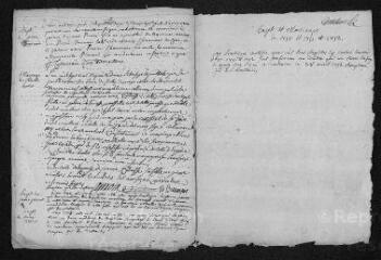 5 vues Registre paroissial. Baptêmes, mariages (1750-janvier 1753)