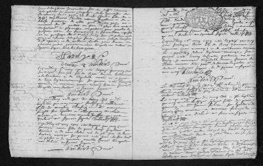 14 vues  - Registre paroissial. Baptêmes, mariages, sépultures (1705) - Mariages (janvier 1706) (ouvre la visionneuse)