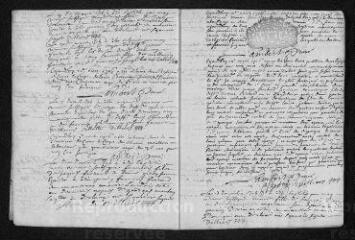 15 vues Registre paroissial. Baptêmes, mariages, sépultures (1706-février 1707)
