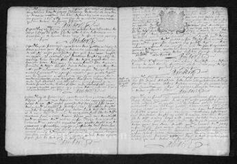 12 vues  - Registre paroissial. Baptêmes, mariages, sépultures (1711-janvier 1712) (ouvre la visionneuse)