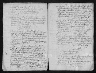 14 vues  - Registre paroissial. Baptêmes, mariages, sépultures (1669) - Baptêmes, sépultures (janvier 1670) (ouvre la visionneuse)