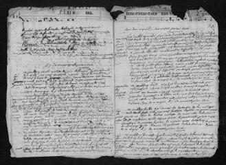 9 vues Registre paroissial.Baptêmes, mariages, sépultures (mars-décembre 1738) - Baptême, sépulture (janvier 1739)