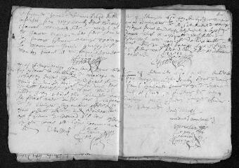 22 vues Registre paroissial. Baptêmes, mariages, sépultures (1670) - Baptêmes, sépultures (janvier 1671)