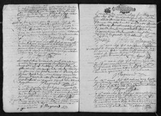 18 vues Registre paroissial. Baptêmes, mariages, sépultures (1694) - Sépultures (janvier 1695)