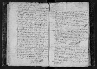 61 vues  - Registre paroissial. Baptêmes, mariages, sépultures (1668-1670 - 1678) (ouvre la visionneuse)