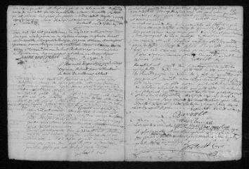 8 vues Registre paroissial. Baptêmes, mariages, sépultures (1742-février 1743)