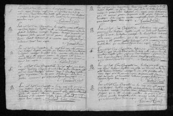 10 vues  - Registre paroissial. Baptêmes, mariages, sépultures (1751) - Baptêmes, sépultures (janvier 1752) (ouvre la visionneuse)