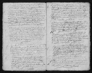 7 vues Registre paroissial. Baptêmes, mariages, sépultures (1766) - Mariages (janvier 1767)