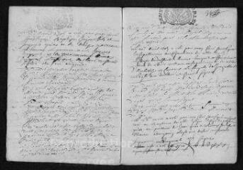 9 vues Registre paroissial. Baptêmes, mariages, sépultures (février-décembre 1705) - Baptêmes (janvier 1706)