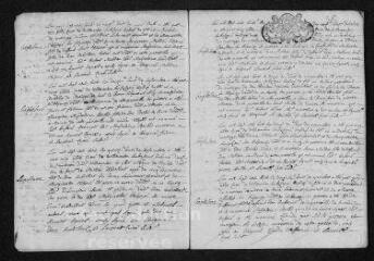 9 vues Registre paroissial. Baptêmes, mariages, sépultures (1708) - Baptêmes, sépultures (janvier 1709)